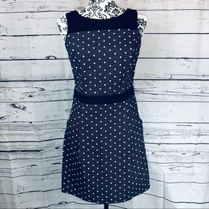 EUC Tommy Hilfiger Polka Dot Dress w/ pockets Navy